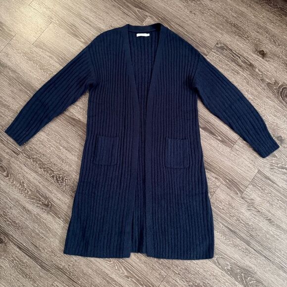 Mersea Sweaters - Mersea Chalet Ribbed Duster Oxford Blue